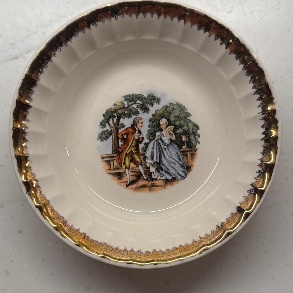 Vintage Cronin China Co. Courting Couple Berry Bowl – 5.5” [E]